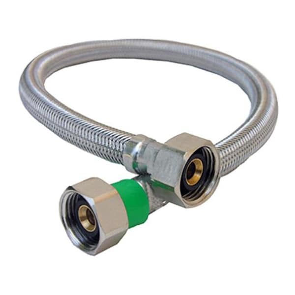 Larsen Supply Co Larsen Supply 10-0421 0.5 x 0.5 x 20 in. Iron pipe Size Stainless Steel Connector 123071 - main